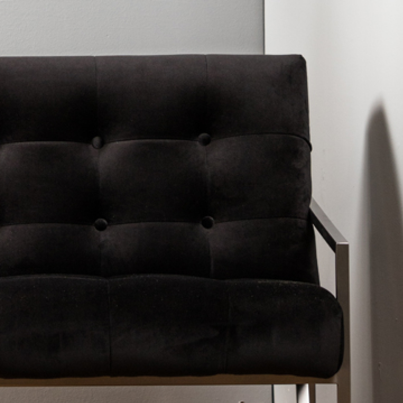 Geneve velvet black armchair