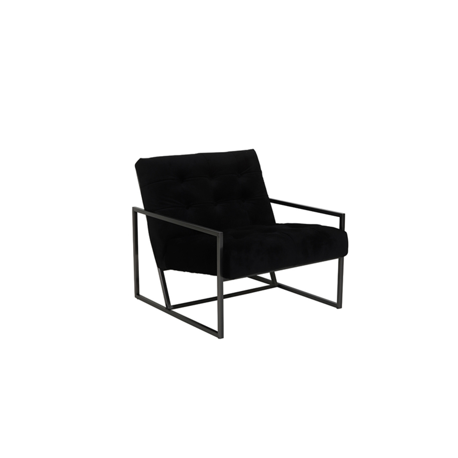 Geneve velvet black armchair
