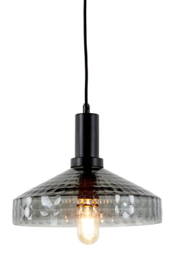 Delilo smoked grey glass hanging lamp
