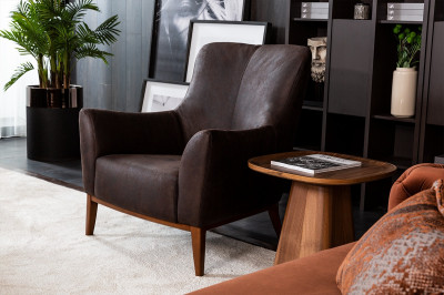 Polo brown armchair