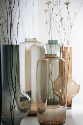 Keira glass grey vase