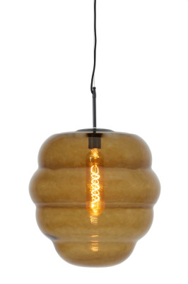 Misty brown glass hanging lamp
