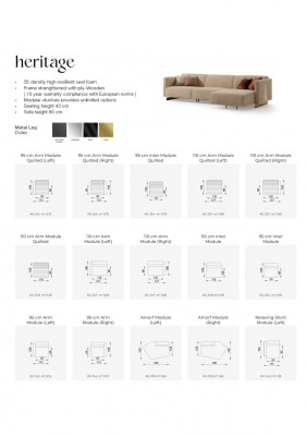 Heritage quilted sofa