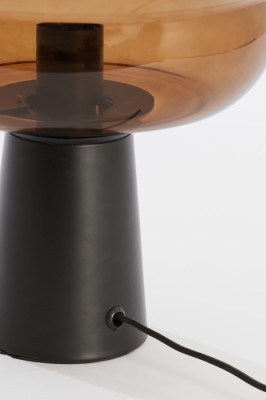 Misty brown glass table lamp
