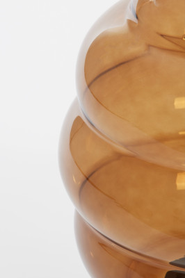 Misty brown glass table lamp