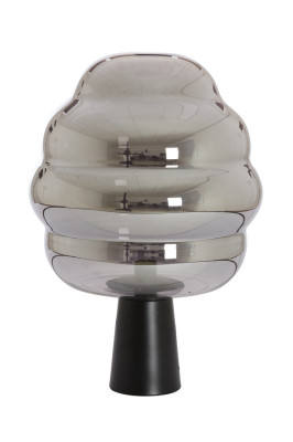 Misty smoked glass table lamp