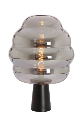 Misty smoked glass table lamp