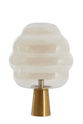 Misty beige glass hanging lamp