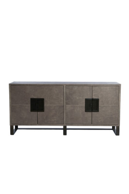 Dede cabinet with leather front