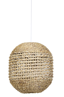 Tripoli rattan natural-white orb hanging lamp