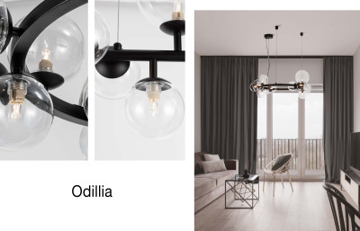 Nova Luce Odillia round hanging lamp