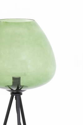 Mayson glass smoked green floor lamp
