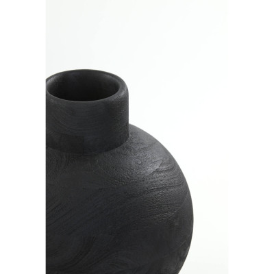 Barumi black wood vase 