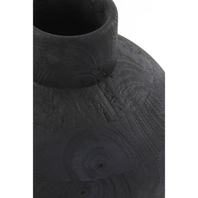 Barumi black wood vase 