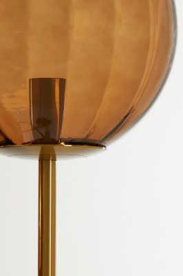 Magdala brown glass floor lamp